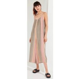 URBAN OUTFITTERS Shapeless Gauzy Striped Multicolor Jumpsuit